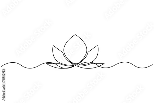 Lotus line icon. Vector illustration. EPS 10. photo