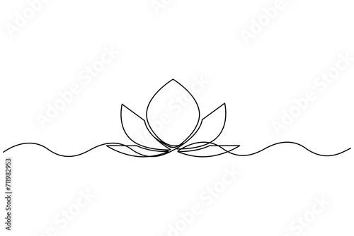 Lotus line icon. Vector illustration. EPS 10.