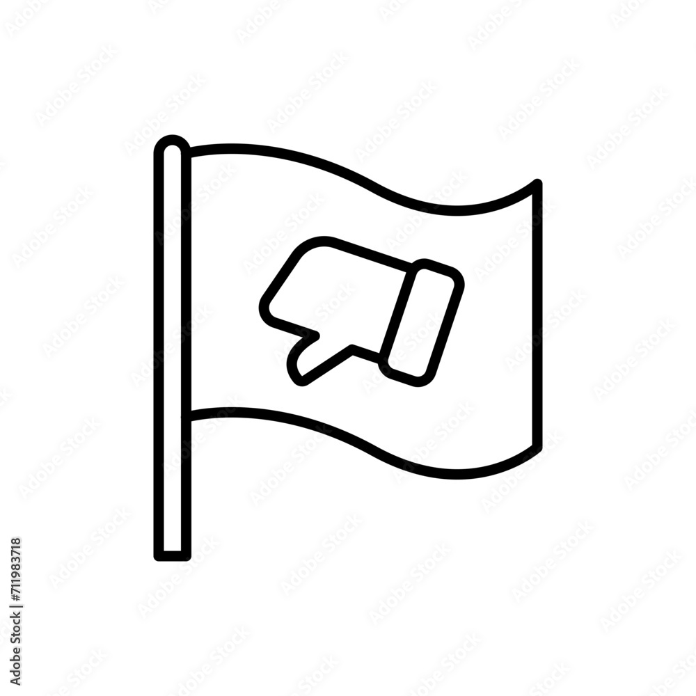 Dislike feedback outline icons, minimalist vector illustration ,simple transparent graphic element .Isolated on white background