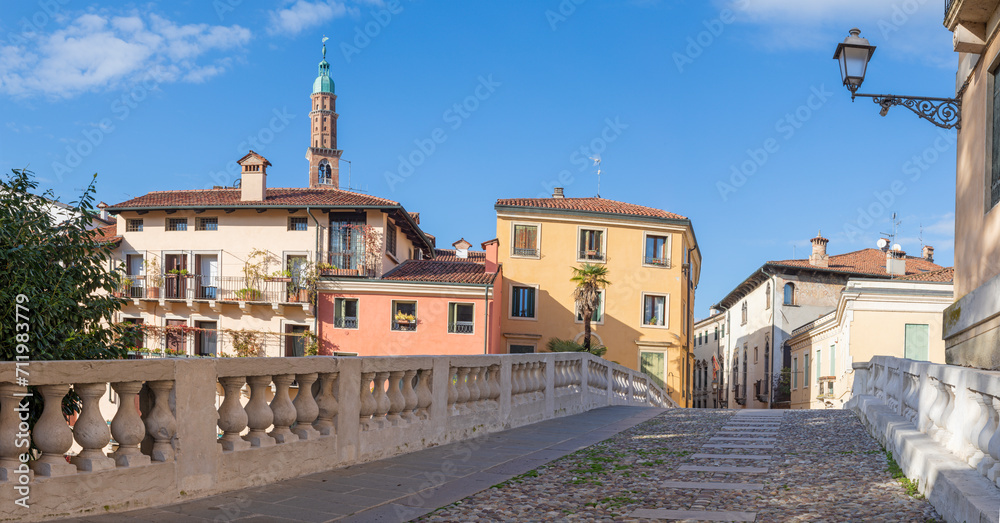Vicenza - The old town with the Ponte San Michele bridge