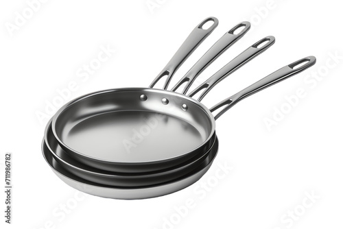 Isolated white background with a cast frying pan
