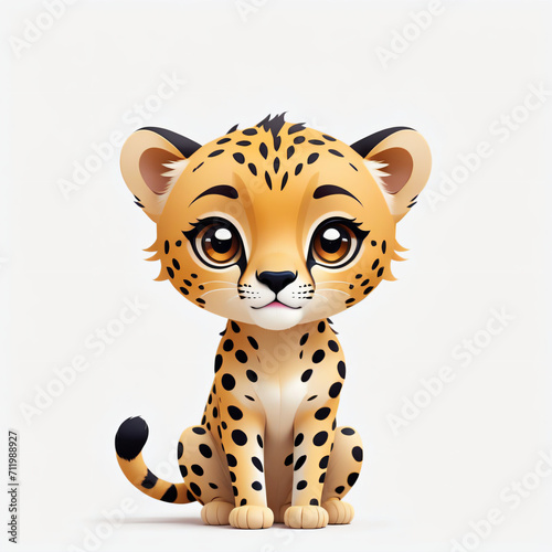 cartoon baby cheetah