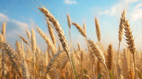 photo of wheat spikelets in field