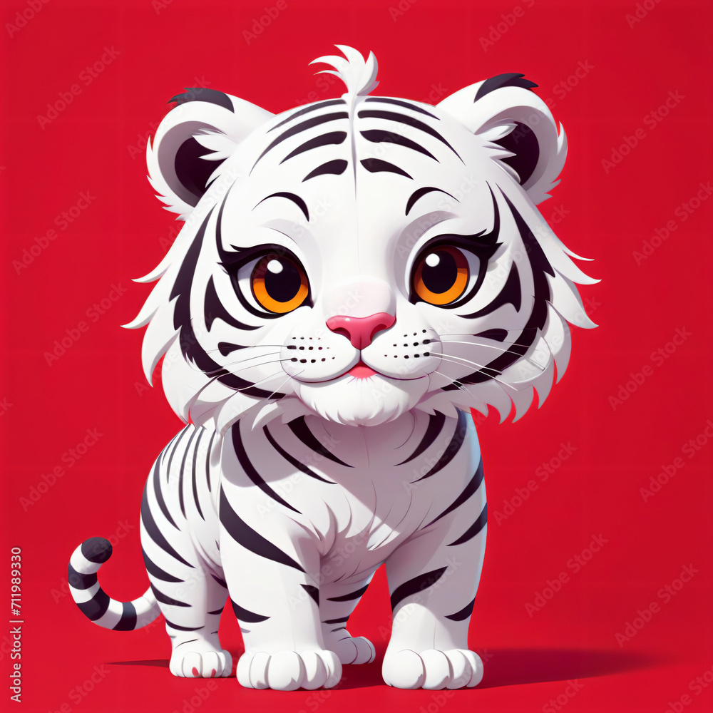 Cartoon baby white tiger #19