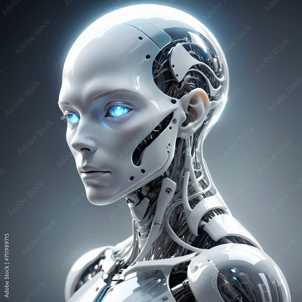 white robotic artificial intelligence