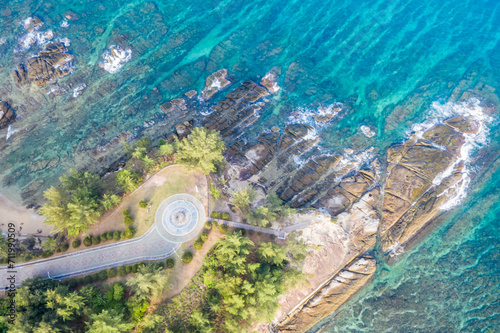 Aerial view at Tips of Borneo, Kudat Sabah East, Malaysia