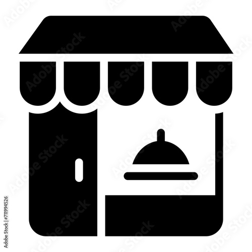 Restaurant building icon