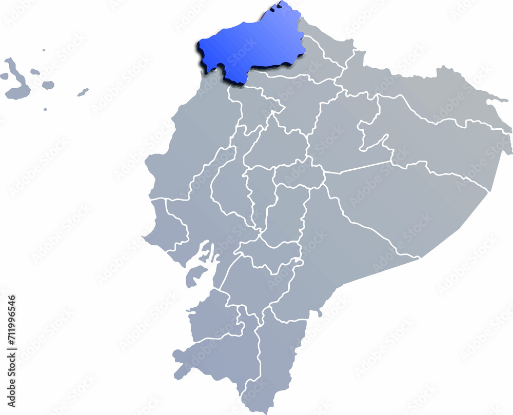 ESMERALDAS DEPARTMENT MAP PROVINCE OF ECUADOR 3D ISOMETRIC MAP ESMERALDAS DEPARTMENT MAP PROVINCE OF ECUADOR 3D ISOMETRIC MAP