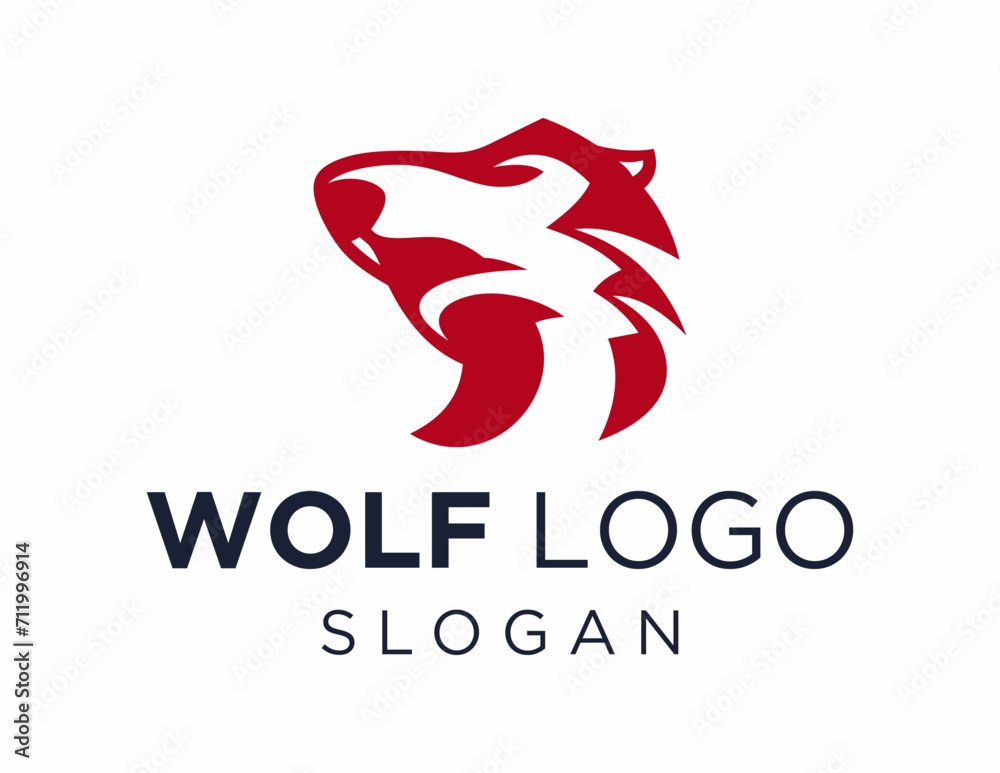 Fototapeta premium Logo design about Wolf on a white background. made using the CorelDraw application.
