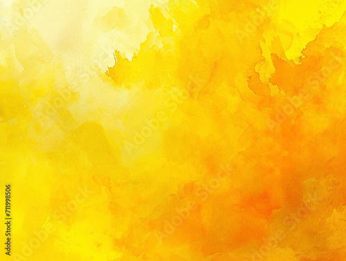 幻想的な黄色の水彩テクスチャ背景　Generative AI © Third Stone