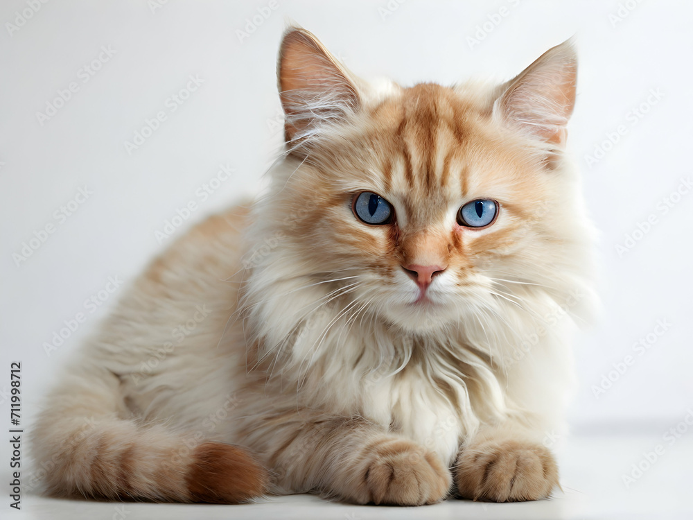 british kitten isolated on white, ai generative
