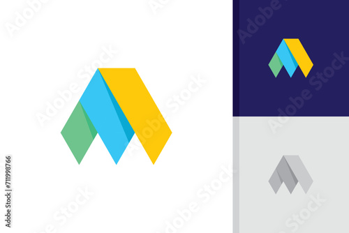 letter A or M logo design vector template photo