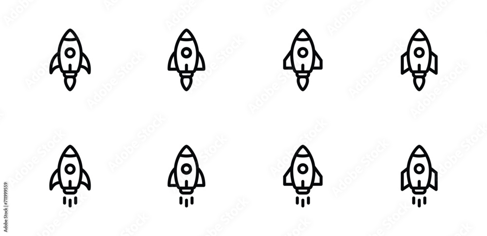 Rocket icons set, Startup icon vector illustration