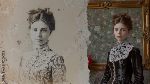 AI-Enhanced Restoration of a Victorian-Era Portrait