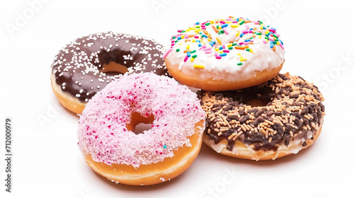 donut with sprinkles isolated