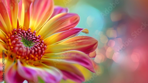 Natures beauty captured in colorful flower close up 