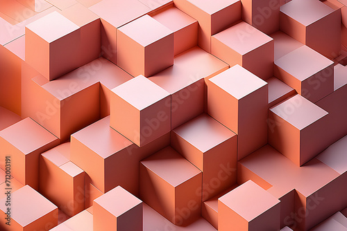 Abstract geometric background with peach fuzz color