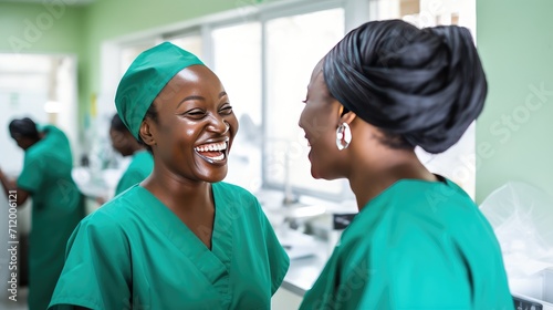 In this snapshot, medical staff members take a moment to unwind, engaging in conversation that strengthens their bond and enhances their teamwork.