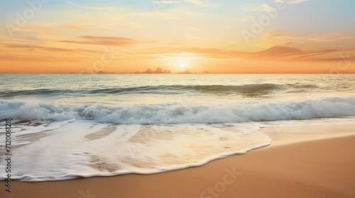 beach sun ocean background illustration waves sand, summer paradise, relaxation vacation beach sun ocean background