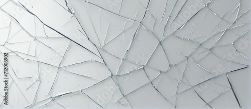 Cracked glass background. Generative AI technology.