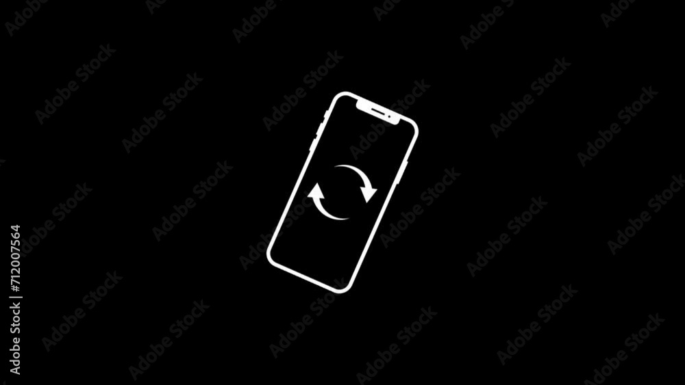 Rotate smartphone isolated icon. Please Rotate Your Phone text Animation in 90 Rotation to landscape