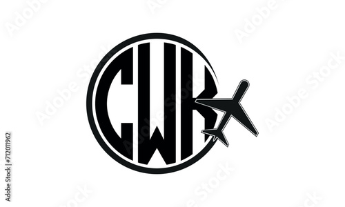 CWK three initial letter circle tour & travel agency logo design vector template. hajj Umrah agency, abstract, wordmark, business, monogram, minimalist, brand, company, flat, tourism agency, tourist