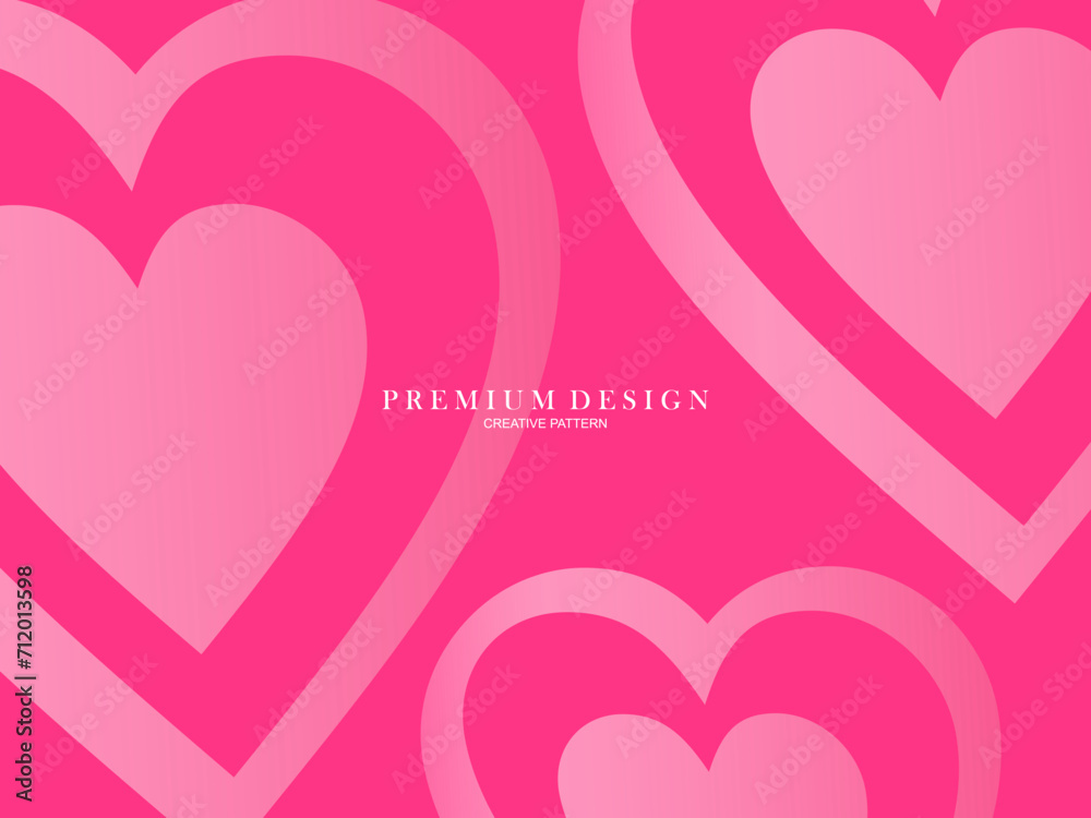 Pink heart background with modern concept. Romantic cute background. Pink heart background with modern concept. Romantic cute background.