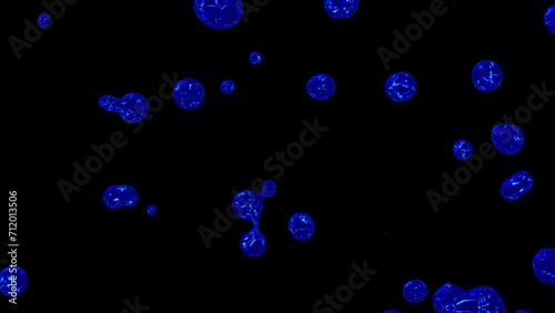 Abstract liquid ball motion. 4k video animated