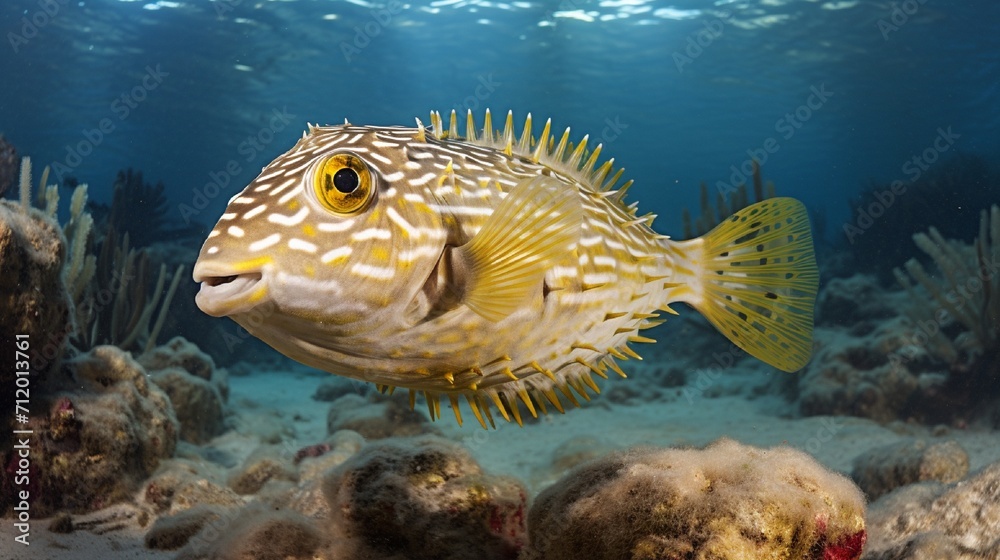 Obraz premium fish in aquarium generated by AI tool