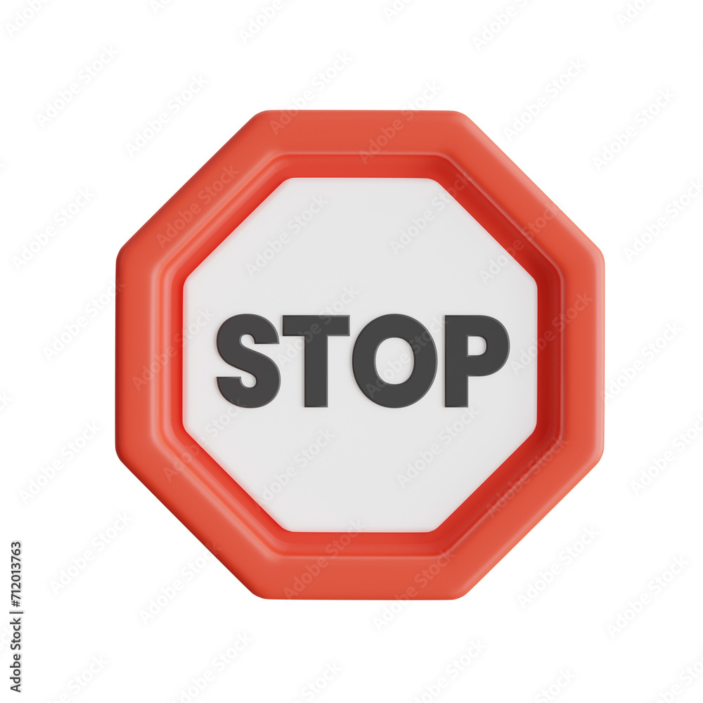 3D Stop Sign Model Importance of Traffic Control. 3d illustration, 3d element, 3d rendering. 3d visualization isolated on a transparent background 3D Stop Sign Model Importance of Traffic Control. 3d illustration, 3d element, 3d rendering. 3d visualization isolated on a transparent background
