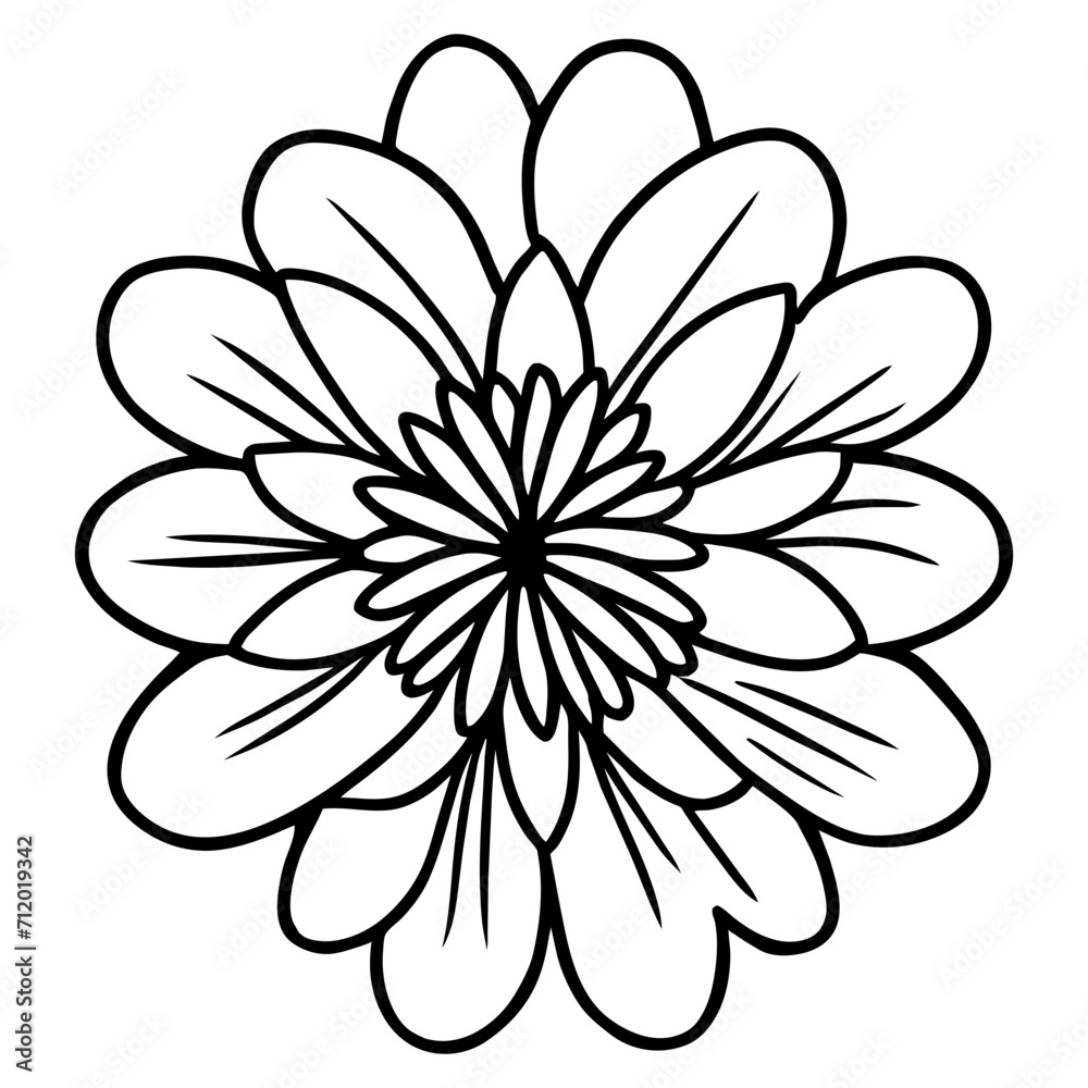 Hand drawn simple flower illustration Hand drawn simple flower illustration
