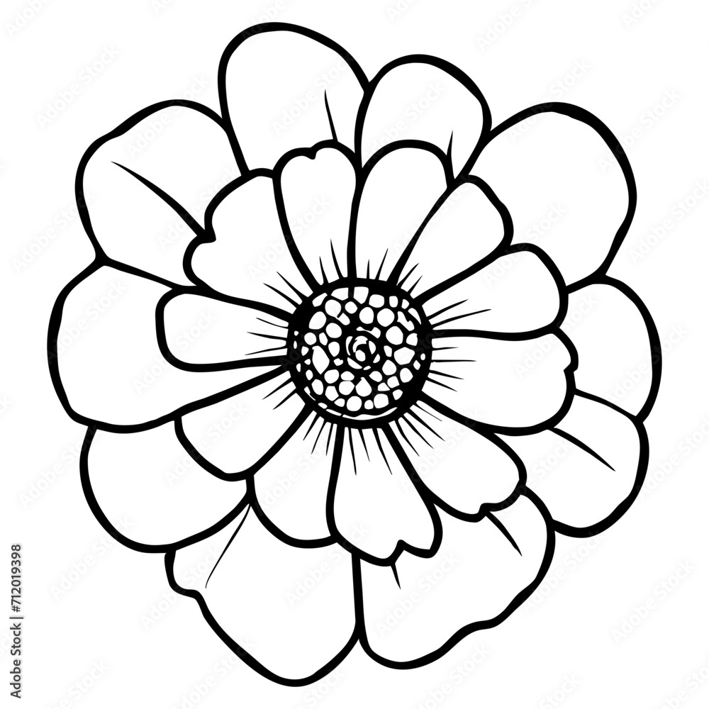 Hand drawn simple flower illustration Hand drawn simple flower illustration