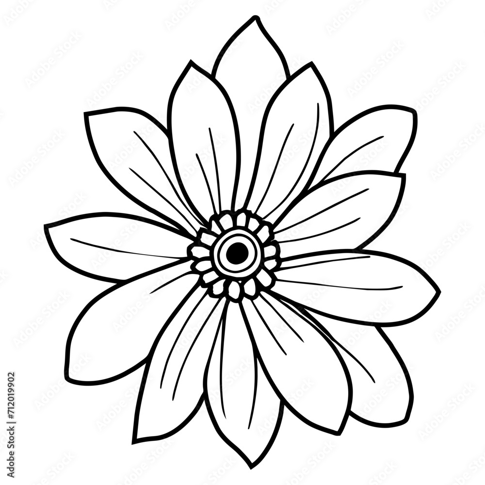 Hand drawn simple flower illustration Hand drawn simple flower illustration