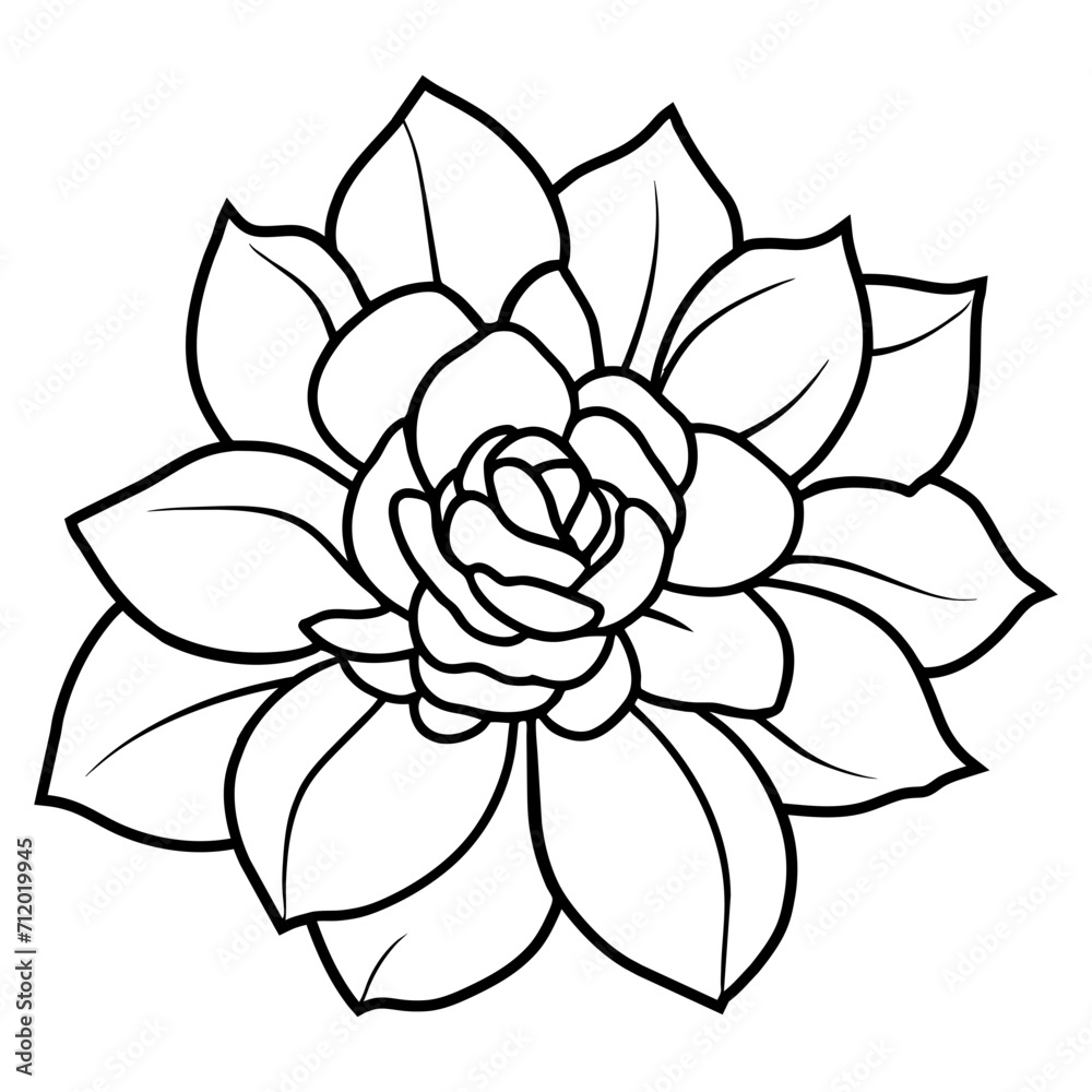 Hand drawn simple flower illustration Hand drawn simple flower illustration