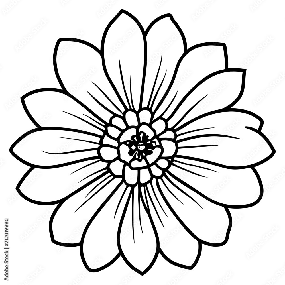 Hand drawn simple flower illustration Hand drawn simple flower illustration