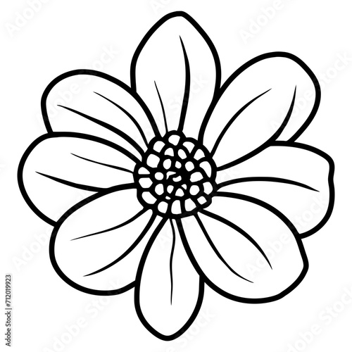 Hand drawn simple flower illustration