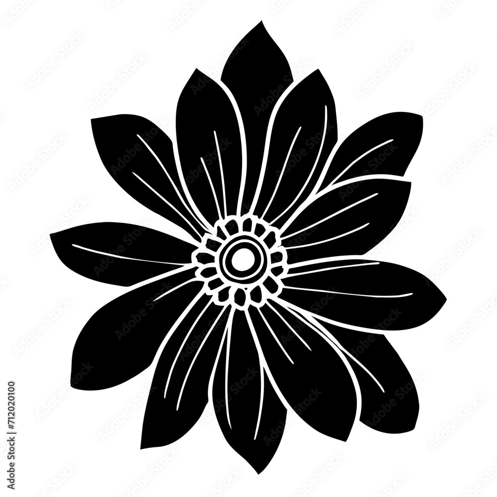 Hand drawn simple flower illustration Hand drawn simple flower illustration