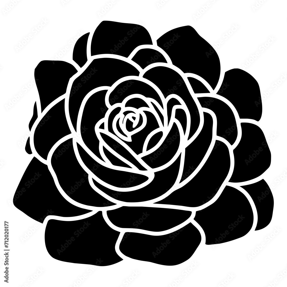 Hand drawn simple flower illustration Hand drawn simple flower illustration
