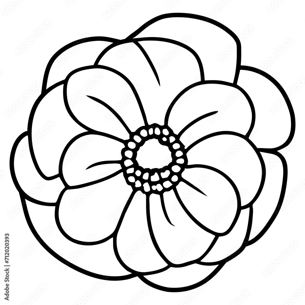 Hand drawn simple flower illustration Hand drawn simple flower illustration