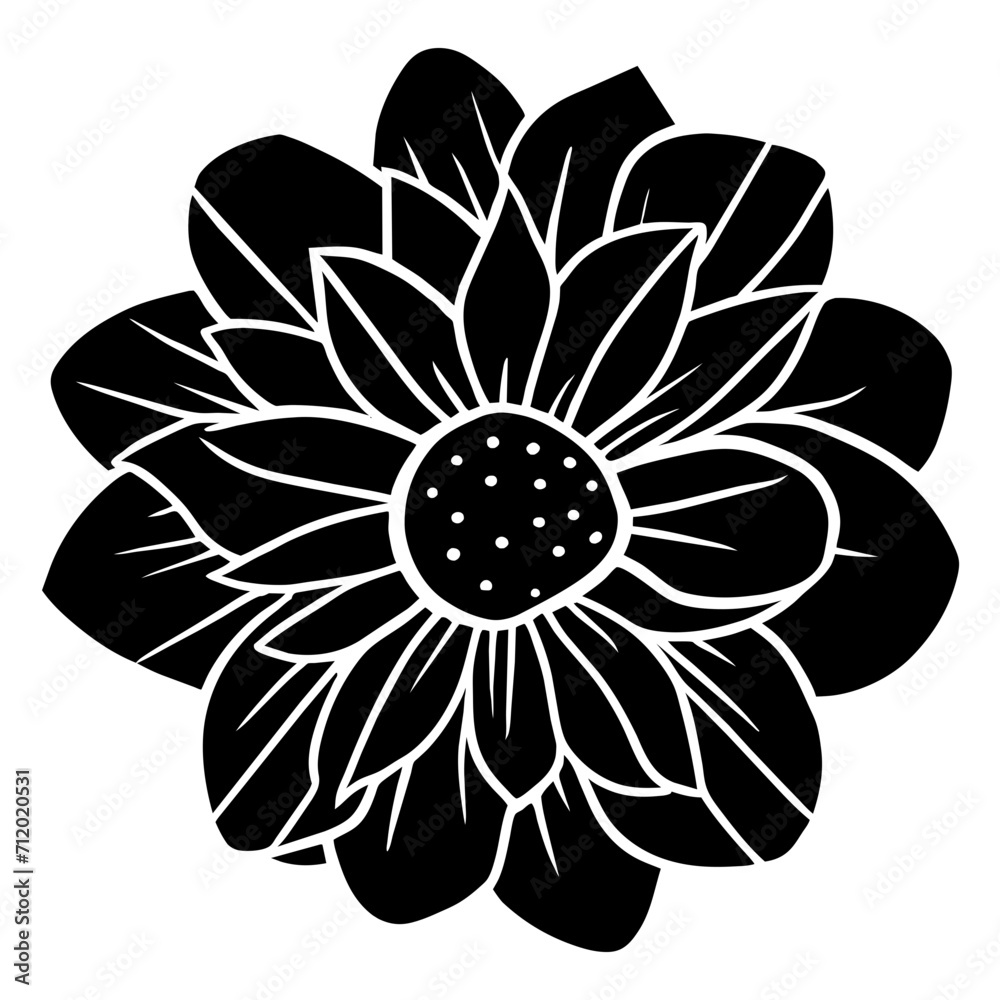 Hand drawn simple flower illustration Hand drawn simple flower illustration