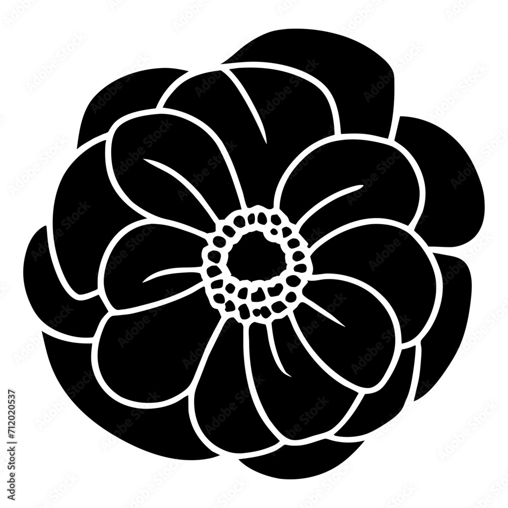 Hand drawn simple flower illustration Hand drawn simple flower illustration