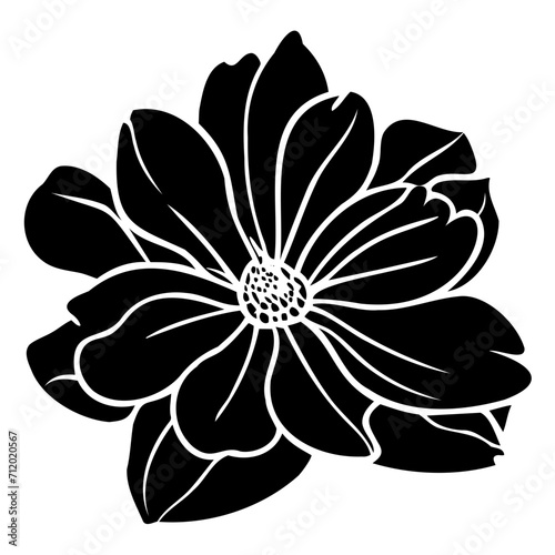 Hand drawn simple flower illustration