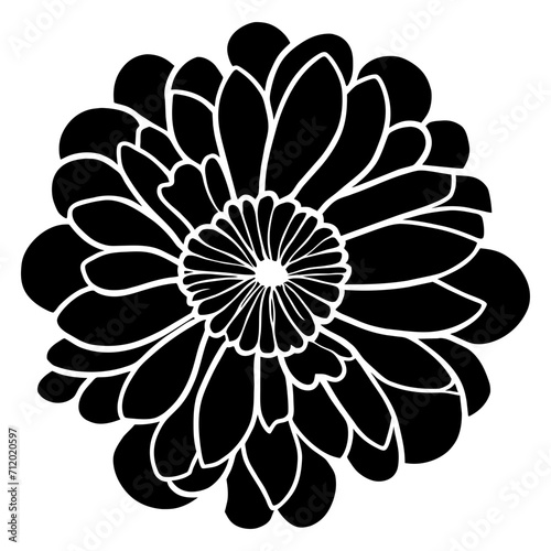 Hand drawn simple flower illustration