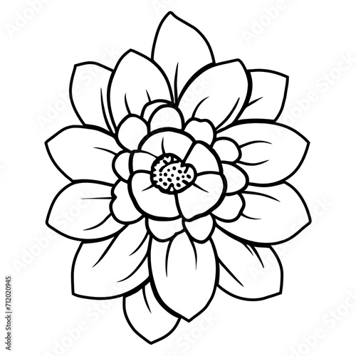 Hand drawn simple flower illustration