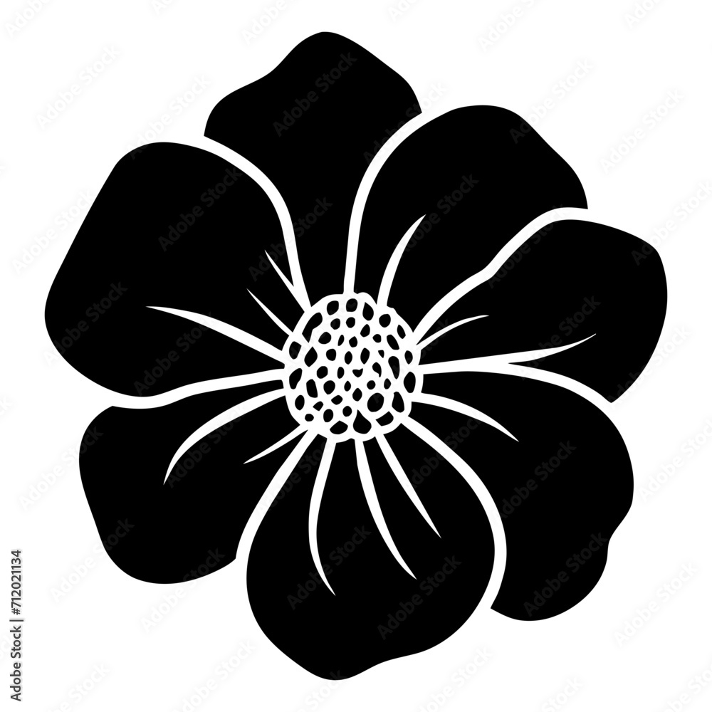 Hand drawn simple flower illustration Hand drawn simple flower illustration