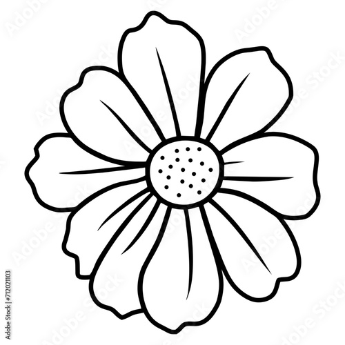 Hand drawn simple flower illustration