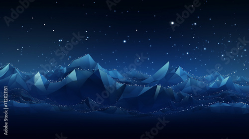 abstract night mountains digital landscape