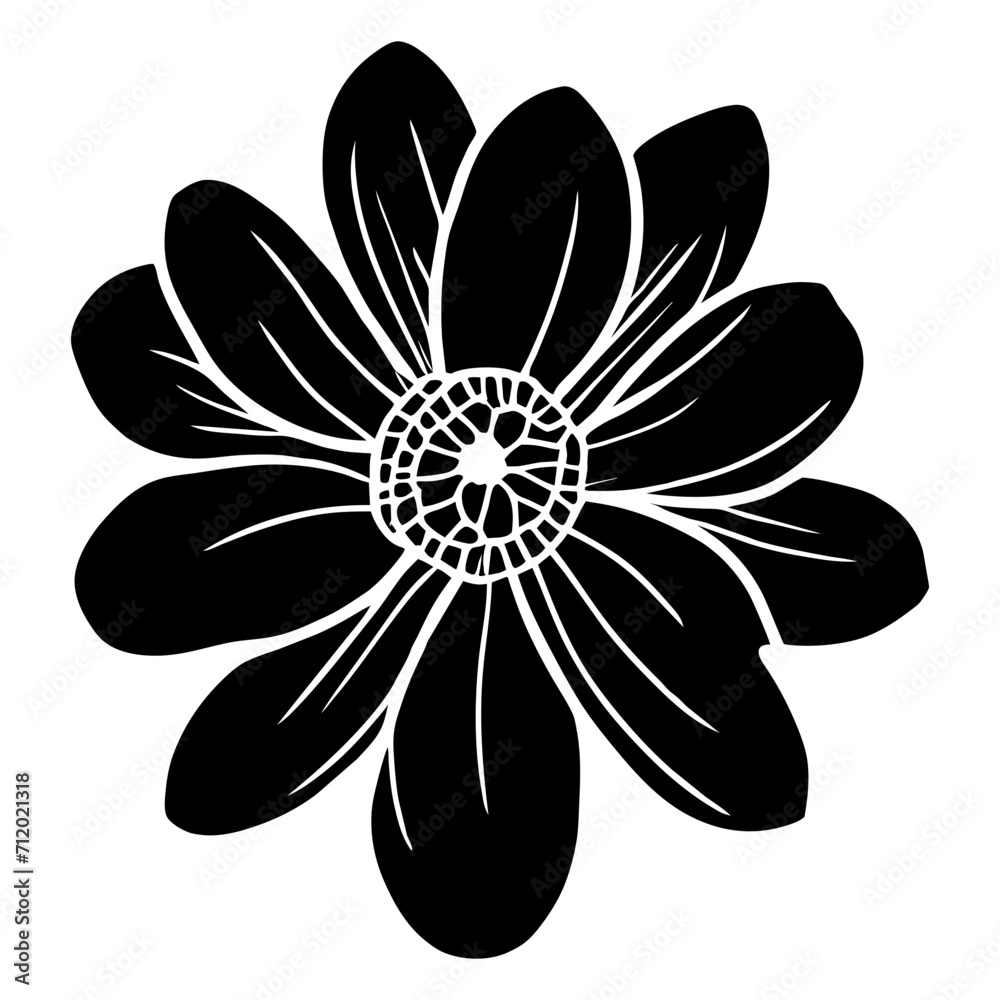 Hand drawn simple flower illustration Hand drawn simple flower illustration