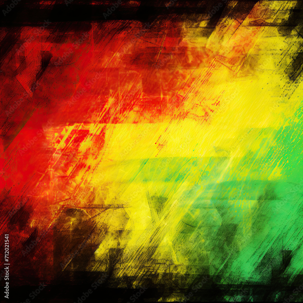 Abstract Colorful Red, Yellow, Green Paint Canvas Grunge Texture Wall. Watercolor Illustration for Black History Month Celebration Background Abstract Colorful Red, Yellow, Green Paint Canvas Grunge Texture Wall. Watercolor Illustration for Black History Month Celebration Background