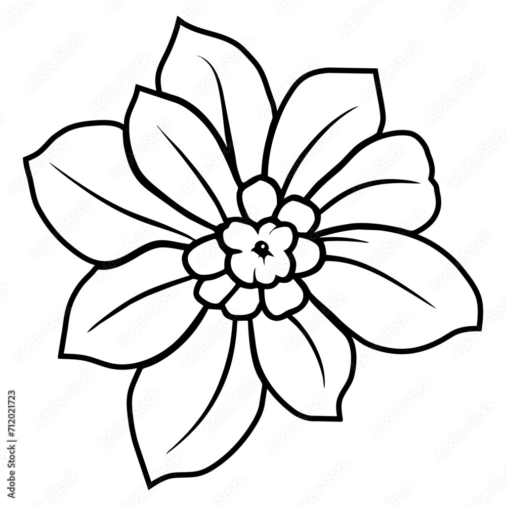 Hand drawn simple flower illustration Hand drawn simple flower illustration